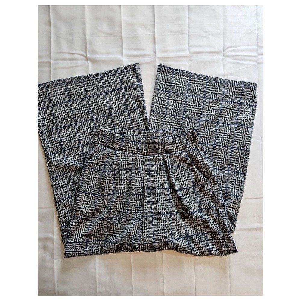 Special One Rock Revolution Wide Leg Plaid High‎ Waist Cropped Pants XL